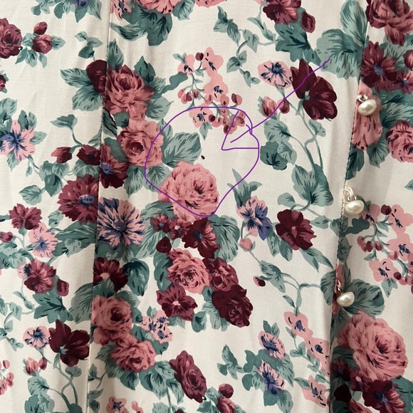 Scott McClintock floral vintage 80s 90s jumpsuit dress 14 cottagecore prairie L - Picture 9 of 11